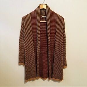 Zara open front cardigan sweater waffle texture